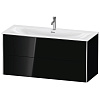 Картинка анонса товара «тумба под раковину duravit xsquare xs432604040 подвесная 121 см черный глянцевый»