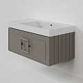 Тумба с раковиной La Fenice Cubo Cappuccino 90 NFNC-01-CUB-C-90-1-90R бежевая матовая, ручка хром Тумба с раковиной La Fenice Cubo Cappuccino 90 NFNC-01-CUB-C-90-1-90R бежевая матовая, ручка хром