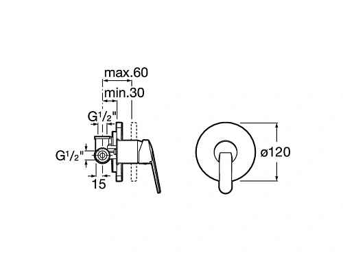 Смеситель для душа Roca Victoria 5A2225C00 Смеситель для душа Roca Victoria 5A2225C00