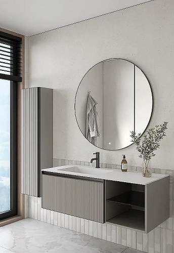 Тумба под раковину Armadi Art QUATRO 6 120см (80+40) рифл LUNA FUGA профиль ANTHRACITE 790-M6-120-L-RIB-A Тумба под раковину Armadi Art QUATRO 6 120см (80+40) рифл LUNA FUGA профиль ANTHRACITE 790-M6-120-L-RIB-A