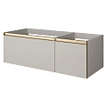 Тумба под раковину Armadi Art QUATRO 2 120см (80+40) CASHMERE профиль MATT GOLD с подсветкой 790-M2-120-CM-MG-LED Тумба под раковину Armadi Art QUATRO 2 120см (80+40) CASHMERE профиль MATT GOLD с подсветкой 790-M2-120-CM-MG-LED