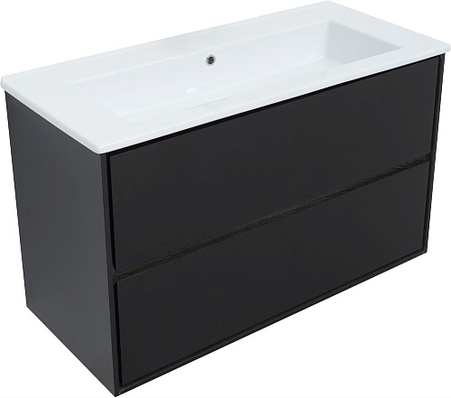 Тумба под раковину Aquanet Милан 105 черный глянец 00316690 Тумба под раковину Aquanet Милан 105 черный глянец 00316690