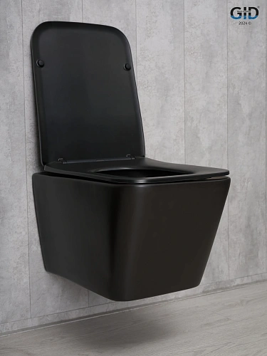 Унитаз подвесной Gid Tr2144Bm 62225Y черный матовый 52x36x33.5 с крышкой микролифт Унитаз подвесной Gid Tr2144Bm 62225Y черный матовый 52x36x33.5 с крышкой микролифт