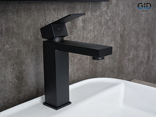Смеситель для раковины Gid Anchel SS979-BM-K SS979BMK черный матовый Смеситель для раковины Gid Anchel SS979-BM-K SS979BMK черный матовый
