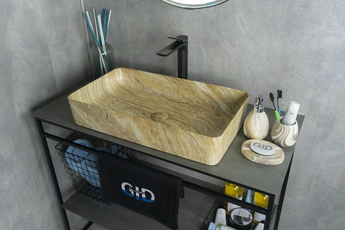 Раковина Gid Mnc595 54456 накладная под камень глянцевая 60x34x11 Раковина Gid Mnc595 54456 накладная под камень глянцевая 60x34x11