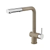 Смеситель для кухни Paini Cox GRANITE TRUFFLE HD72566CR1KM с выдвижной лейкой