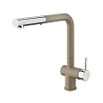 Смеситель для кухни Paini Cox GRANITE TRUFFLE HD72566CR1KM с выдвижной лейкой Смеситель для кухни Paini Cox GRANITE TRUFFLE HD72566CR1KM с выдвижной лейкой