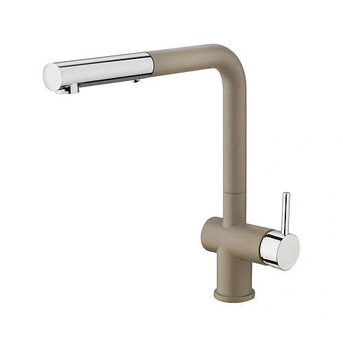 Смеситель для кухни Paini Cox GRANITE TRUFFLE HD72566CR1KM с выдвижной лейкой Смеситель для кухни Paini Cox GRANITE TRUFFLE HD72566CR1KM с выдвижной лейкой