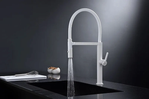 Смеситель для кухни Paulmark LEADER белый матовый Le214101-WH Смеситель для кухни Paulmark LEADER белый матовый Le214101-WH