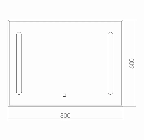 Зеркало SILVER MIRRORS 800x600 ЛДСП-короб, LED-подсветка, сенсор.выкл., фацет 10 мм Премьер-эконом ( ФР-00001659 Зеркало SILVER MIRRORS 800x600 ЛДСП-короб, LED-подсветка, сенсор.выкл., фацет 10 мм Премьер-эконом ( ФР-00001659