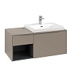 Картинка анонса товара «тумба под раковину villeroy &amp; boch subway 3.0 с подсветкой taupe / taupe c571l0vm»