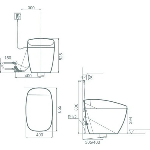 Унитаз напольный Orans Premium IT-807JD 807JD00 Унитаз напольный Orans Premium IT-807JD 807JD00