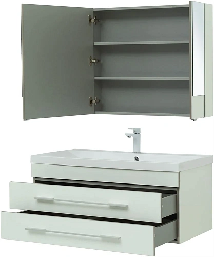 Комплект мебели Aquanet Верона 100 белый (подвесной 2 ящика) 00287649 Комплект мебели Aquanet Верона 100 белый (подвесной 2 ящика) 00287649