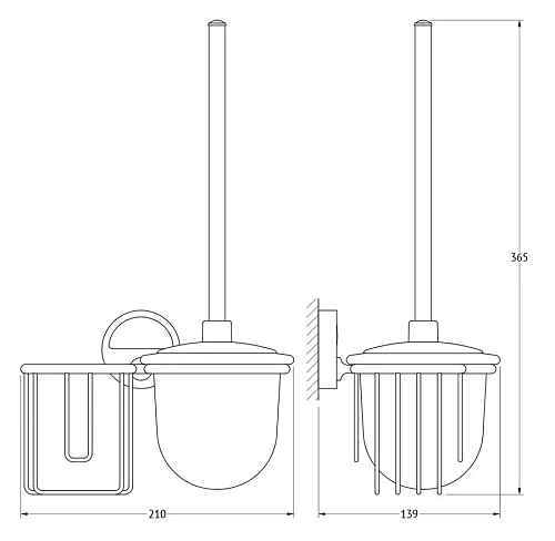 Ершик для унитаза FBS Luxia LUX 058 Ершик для унитаза FBS Luxia LUX 058