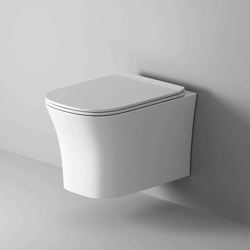 Унитаз подвесной GROSSMAN GR-4474S Style 485x355x350 безободковый с тонкой крышкой Унитаз подвесной GROSSMAN GR-4474S Style 485x355x350 безободковый с тонкой крышкой