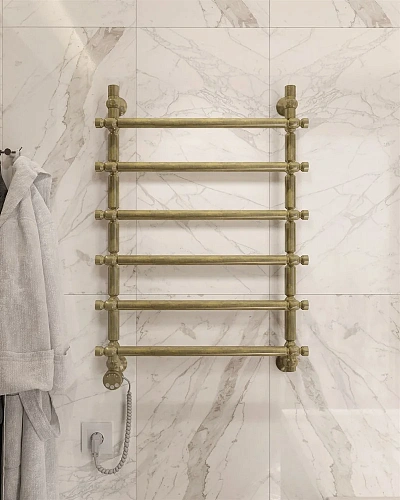 Полотенцесушитель электрический EWRIKA Медея B3 80х50 L, состаренная бронза 473278 Полотенцесушитель электрический EWRIKA Медея B3 80х50 L, состаренная бронза 473278