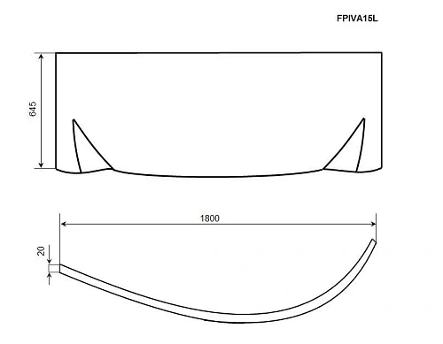 Экран для ванны фронтальный Timo FPIVA15L 180 см Экран для ванны фронтальный Timo FPIVA15L 180 см
