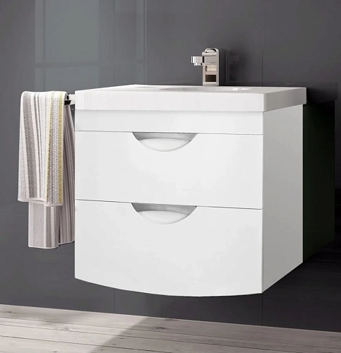 Тумба под раковину Style Line подвесная Жасмин 2 (2 ящ.) ЛС-00000728 Тумба под раковину Style Line подвесная Жасмин 2 (2 ящ.) ЛС-00000728