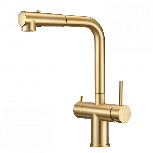 Смеситель для кухни Milacio Ultra 561 (MCU.561.GD) под фильтр, брашированное золото с вытяжной лейкой Смеситель для кухни Milacio Ultra 561 (MCU.561.GD) под фильтр, брашированное золото с вытяжной лейкой