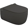 Унитаз подвесной BERGES EGO XL Rimless сиденье EGO XL Slim SO матовый антрацит, микролифт , быстросъ 083218