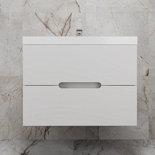 Тумба под раковину Style Line Матис 80 см ЛС-00002446 подвесная, белый матовый Тумба под раковину Style Line Матис 80 см ЛС-00002446 подвесная, белый матовый