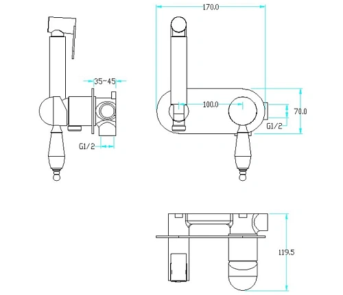 Гигиенический душ Boheme BRILLANTE 426-BSW Swarovski BLACK Гигиенический душ Boheme BRILLANTE 426-BSW Swarovski BLACK