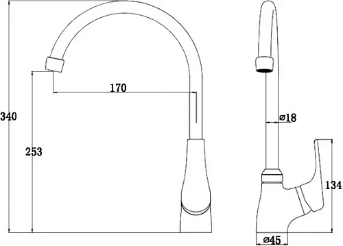 Смеситель для кухни Kaiser Eco 00044 Смеситель для кухни Kaiser Eco 00044