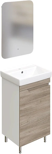 Комплект мебели DIWO Воронеж 50 напольная, ореховый дубослив, с сифоном 579748 Комплект мебели DIWO Воронеж 50 напольная, ореховый дубослив, с сифоном 579748