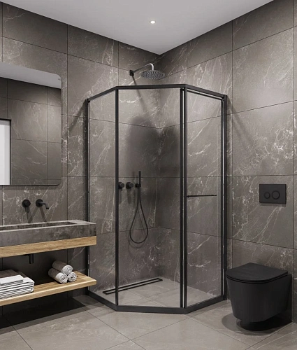 Душевой уголок Timo (T35R) TTSS-100/03C-8R 1000x1000x2000, профиль черный, стекло прозрачное 8 мм Душевой уголок Timo (T35R) TTSS-100/03C-8R 1000x1000x2000, профиль черный, стекло прозрачное 8 мм