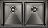 Картинка анонса товара «кухонная мойка paulmark aisi304 dopplet pm507844-gm вороненая сталь 780х440мм»