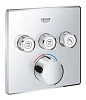 Смеситель для душа GROHE Grohtherm SmartControl на 3 выхода, хром (29149000) внешняя часть
