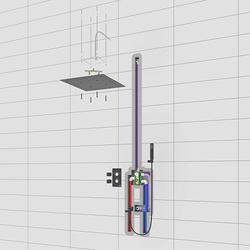 Душевая система Timo Petruma SX-5019/18SM с термостатом, встраиваемая, черное золото Душевая система Timo Petruma SX-5019/18SM с термостатом, встраиваемая, черное золото