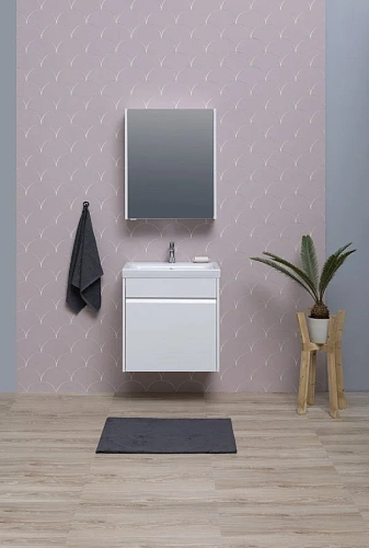 Зеркальный шкаф Aquanet Палермо 60 белый 00203939 Зеркальный шкаф Aquanet Палермо 60 белый 00203939