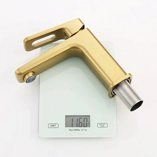 Смеситель для раковины Raglo R51.10.03, золотой сатин Смеситель для раковины Raglo R51.10.03, золотой сатин