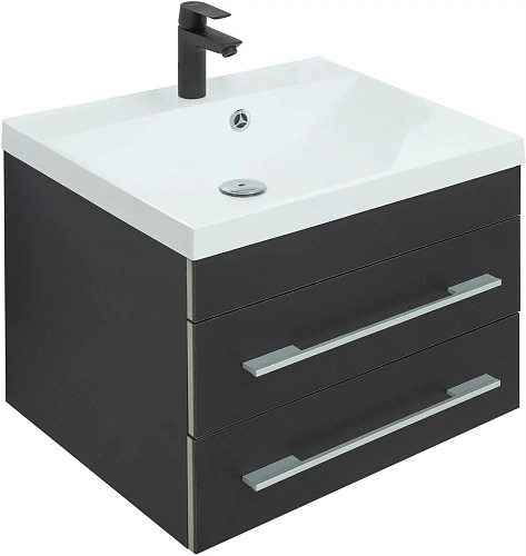 Тумба под раковину Aquanet Верона 58 New черный матовый 00272428 Тумба под раковину Aquanet Верона 58 New черный матовый 00272428