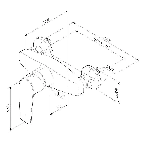 Смеситель для душа AM.PM Gem F90A20000 хром Смеситель для душа AM.PM Gem F90A20000 хром