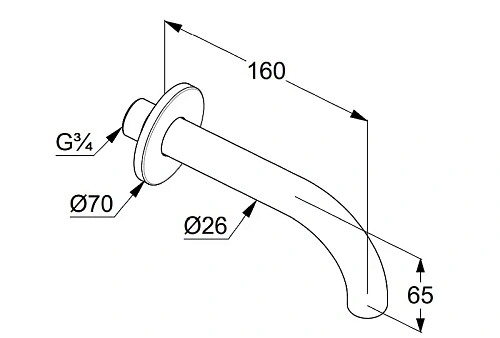 Излив Kludi Bozz 3850539 черный матовый Излив Kludi Bozz 3850539 черный матовый