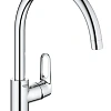 Смеситель для кухни GROHE BauFlow с высоким C-образным изливом, хром (31538001) Смеситель для кухни GROHE BauFlow с высоким C-образным изливом, хром (31538001)