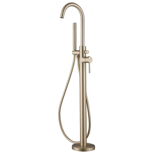 Смеситель для ванны ABBER Wasser Kreis AF8115G напольный, золото матовое Смеситель для ванны ABBER Wasser Kreis AF8115G напольный, золото матовое