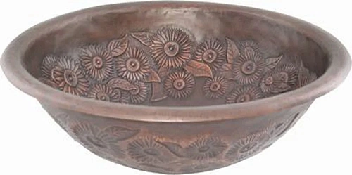 Раковина медная Bronze de Luxe R318, цвет - Plum (сливовый), 42 х 42 х 15 см R318_plum Раковина медная Bronze de Luxe R318, цвет - Plum (сливовый), 42 х 42 х 15 см R318_plum