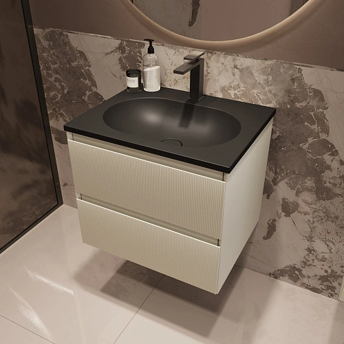 Тумба под раковину Vincea Welle 600 подвесная, бежевый матовый софт-тач Тумба под раковину Vincea Welle 600 подвесная, бежевый матовый софт-тач