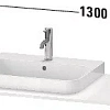 Столешница Duravit Happy D.2 Plus HP031KL8080 130 см графит Столешница Duravit Happy D.2 Plus HP031KL8080 130 см графит