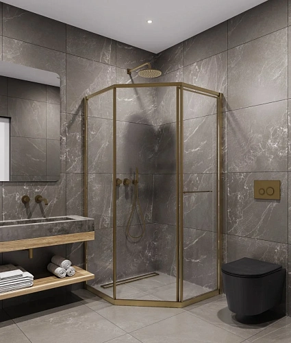 Душевой уголок Timo (T34R) TTSS-100/17C-8R 1000x1000x2000, профиль мат золото, стекло прозрачное 8 мм Душевой уголок Timo (T34R) TTSS-100/17C-8R 1000x1000x2000, профиль мат золото, стекло прозрачное 8 мм