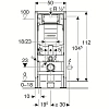 Инсталляция для унитаза Geberit Duofix 111.380.00.5 UP320 H112, для клавиш Sigma* Инсталляция для унитаза Geberit Duofix 111.380.00.5 UP320 H112, для клавиш Sigma*