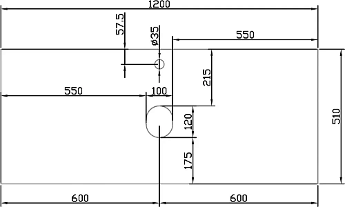 Консоль с раковиной DIWO Элиста 120 белый мрамор, Moduo 55 Leaf 555873 Консоль с раковиной DIWO Элиста 120 белый мрамор, Moduo 55 Leaf 555873