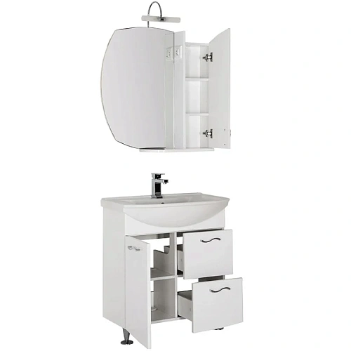 Комплект мебели Aquanet Моника 75 белый 00187566 Комплект мебели Aquanet Моника 75 белый 00187566