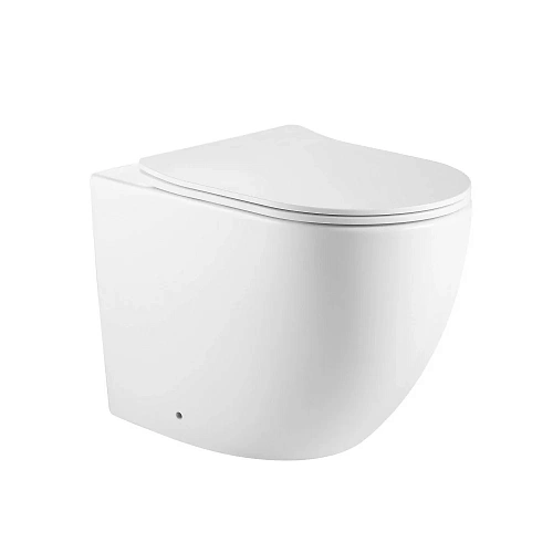 Унитаз приставной ABBER Bequem AC1111TMW белый матовый, безободковый, смыв торнадо Унитаз приставной ABBER Bequem AC1111TMW белый матовый, безободковый, смыв торнадо
