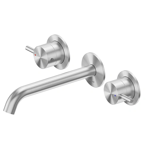 Смеситель для раковины ABBER Wasser Kreis 316 AF81123BST-L для раковины скрытого монтажа, сталь брашированная Смеситель для раковины ABBER Wasser Kreis 316 AF81123BST-L для раковины скрытого монтажа, сталь брашированная