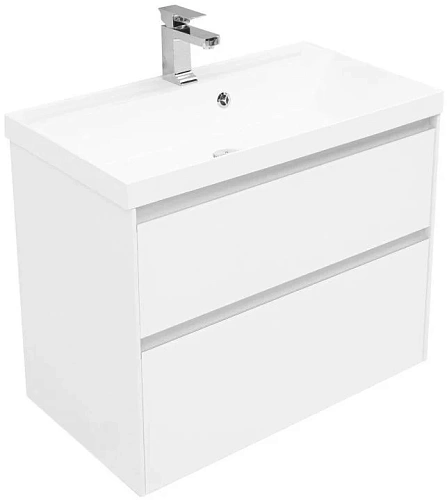 Тумба под раковину Aquanet Гласс 80 белый 00238361 Тумба под раковину Aquanet Гласс 80 белый 00238361
