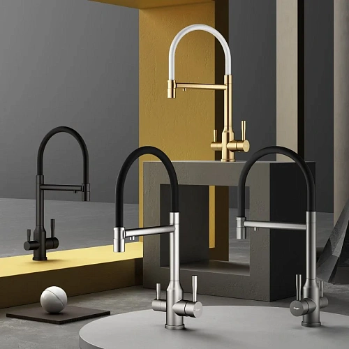 Смеситель для кухни Raglo R81.63.05 с гибким изливом с подключением к фильтру, сатин Смеситель для кухни Raglo R81.63.05 с гибким изливом с подключением к фильтру, сатин